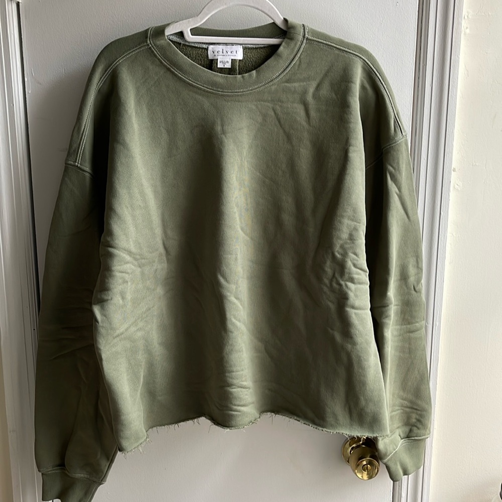 Velvet by Graham & Spencer cropped cotton sweater
